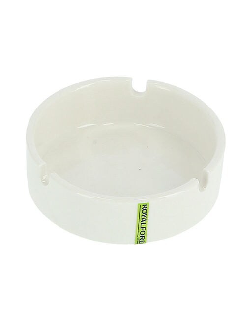 ROYALFORD Porcelain Ware Magnesia Ashtray White 4inch