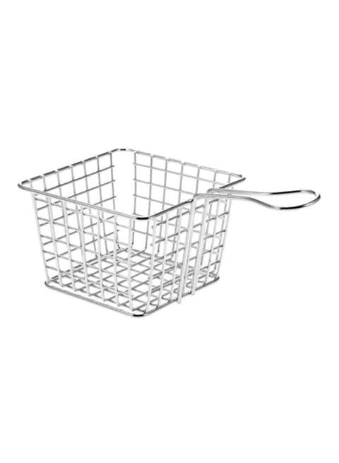 Generic Food Frying Basket Strainer Silver 18cm