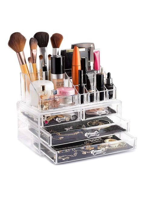 Generic - 4-Drawer Cosmetic Organizer Clear