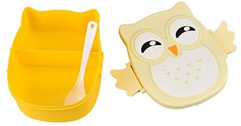 Generic - Owl Lunch Box Food Container Storage Box Portable Bento Box Yellow