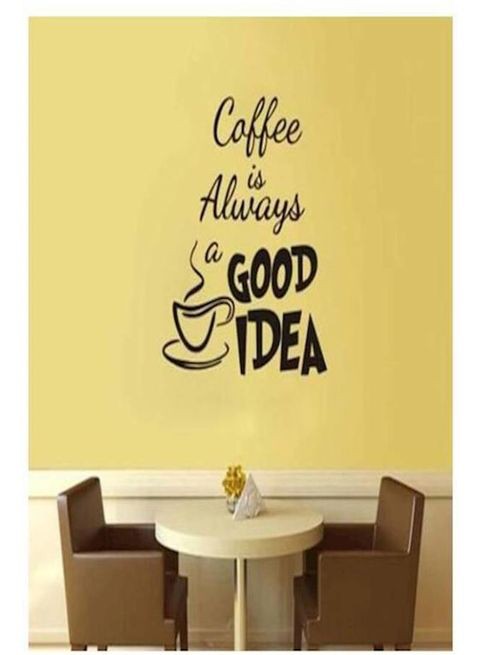 Generic 35X40Cm Coffee Is Always A Good Idea Removable Pvc Wall Decals Vinyl Stickers Home Decoration Diy Pvc Wall Art Living Room Kitchen Wall Sticker 35X40cm