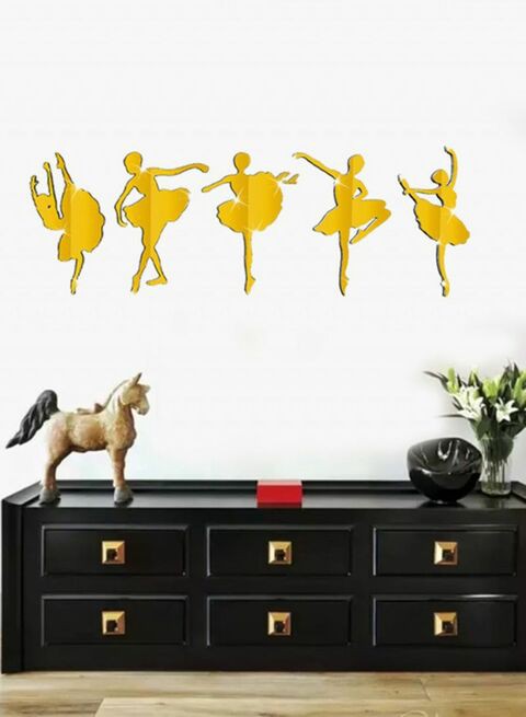 Generic Novelty Ballet Girl Wall Sticker Gold 500 X 53cm