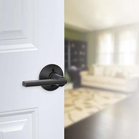 Schlage F170 Lat 622 Latitude Single Dummy Door Lever, Matte Black