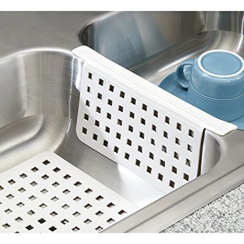 Idesign Euro Bpa-Free Flexible Pvc Plastic Sink Divider Mat - 11&quot; X 11.95&quot; X 0.12&quot;, White