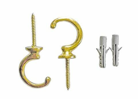 Conso Set Of 10 Gold Decorative Hooks With Wall Anchors (10 Gold Hooks)