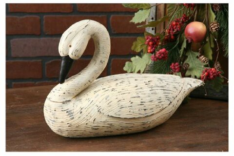 Your Heart&#39;s Delight 15 By 9-1/2-Inch Bent Neck Feathered Goose, Large