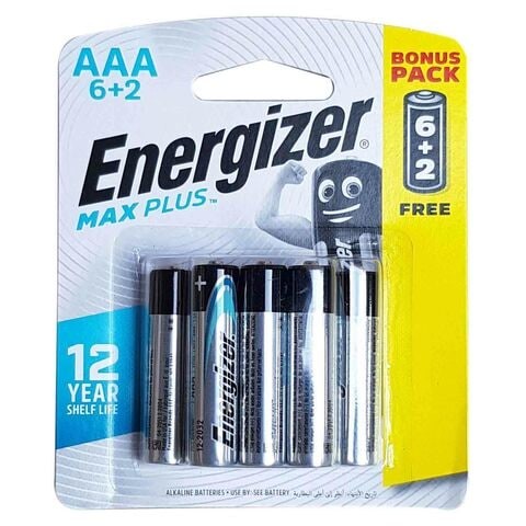 Energizer Max Plus Alkaline AAA Battery 8 Count