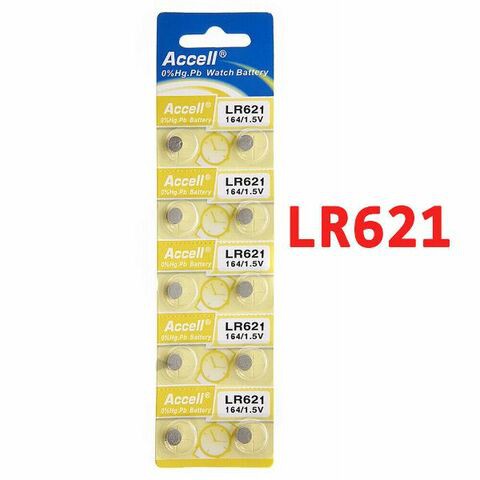 Accell LR621/ 164/ 1.5V Watch Batteries - 10 Pieces