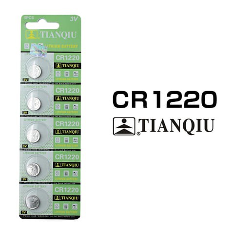 Tianqiu CR1220 Lithium 3V Batteries &ndash; 5 Pieces