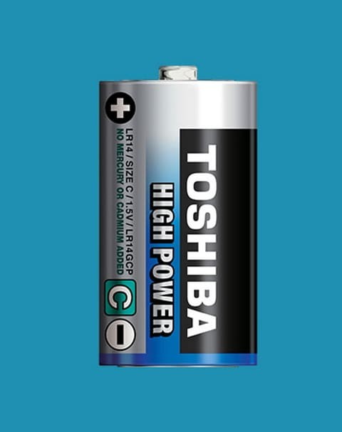 Toshiba High Power C 2 Alkaline Batteries