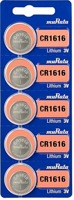 Murata CR1616 Lithium 3V (muRata) Japan Batteries &ndash; 5 Pieces