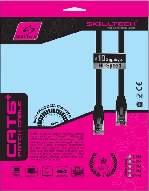 Skill Tech Cat6 Patch Cord-3Mtr