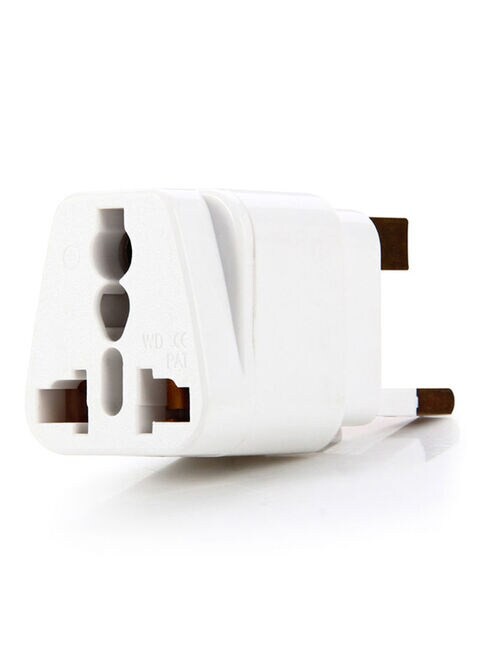 Generic 5 Socket Wd7S Uk Plug To Universal Us/Eu/Uk/Au Socket Adapter White