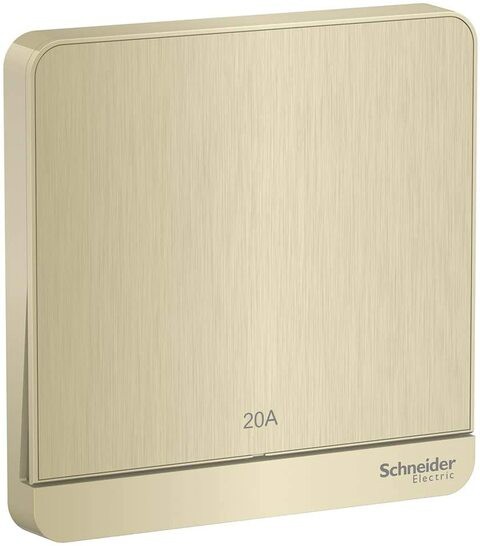 Schneider Electric AvatarOn 20Amps Double Pole Switch with LED 250V Metal Gold Hairline, E8331D20N_GH