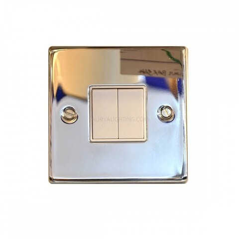 Switch 2Gang 1Way 10Amp T304EB - Chrome