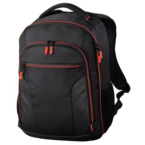 HAMA 139855 &quot;Miami&quot; Camera Backpack, 190, black/red