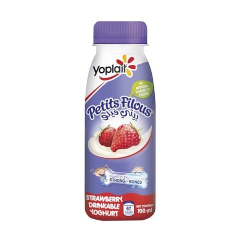 Yoplait Petits Filous Strawberry Flavored Drinkable yogurt 100ml