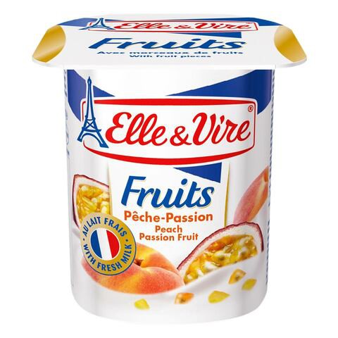 Elle &amp; Vire Peach Fruit Yoghurt 125g