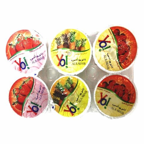 Al Rawabi Fruit Yoghurt Assorted 130g x6