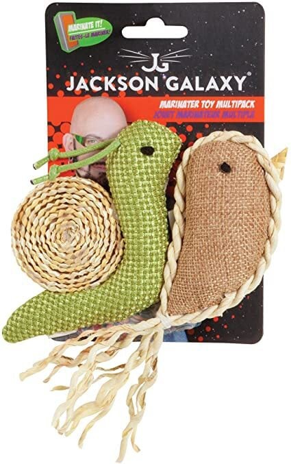 Petmate Jackson Galaxy Marinater Toy Snail/Narwhal 2-Pack