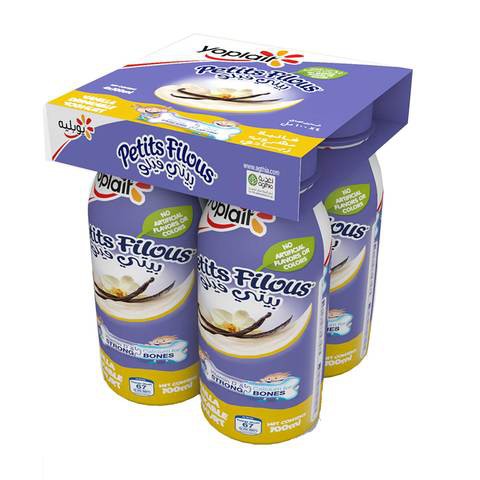 Yoplait Petit Filous Vanilla yogurt Drink 100ml x Pack of 4