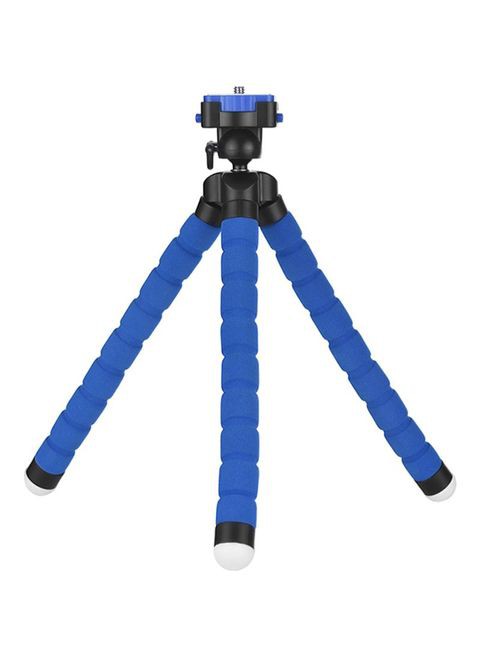 Generic - Flexible Mini Tripod Octopus Stand With Smartphone Clip Blue