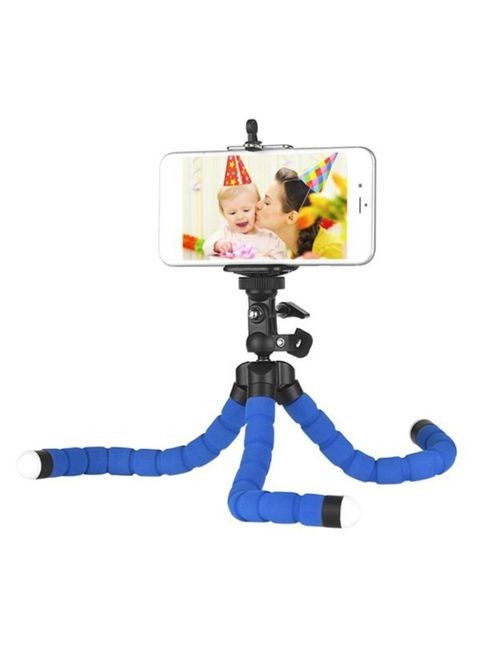 Generic - Octopus Designed Tripod Stand Holder With Smartphone Clip Black/Blue