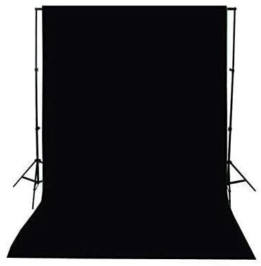 Coopic 2X3m Background Stand With 1.5X3m Black Non Woven Background Backdrop Lighting Photography Kit