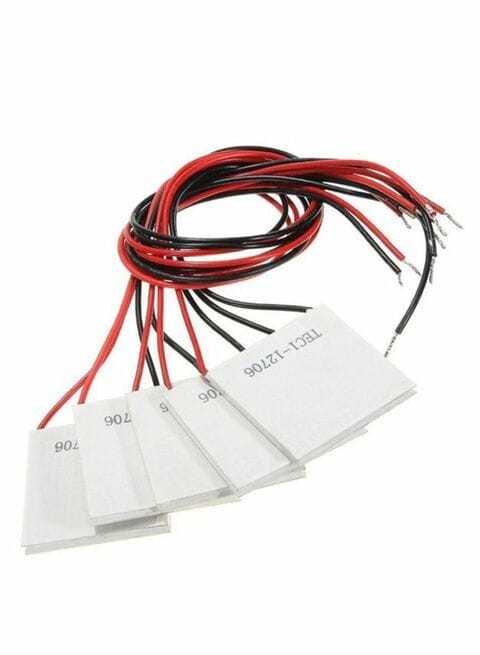 Generic 5-Piece Thermoelectric Cooler Peltier Plate Module Set K6636 Black/Red/White