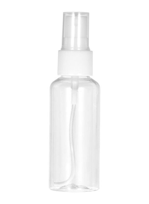 Generic Mini Travel Empty Spray Bottle Clear/White 50ml