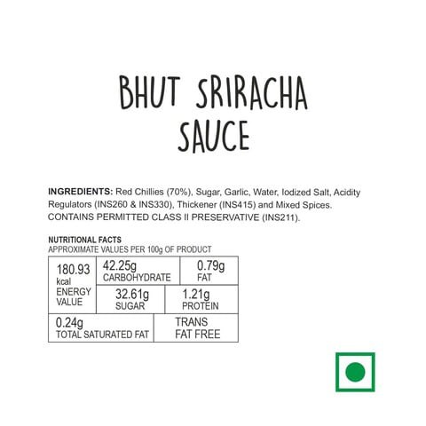 Wingreens Farms Bhut Sriracha Sauce 130g