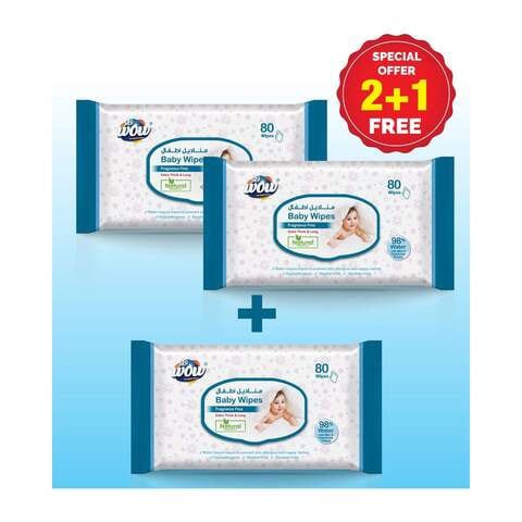 Wow Fragrance Free Baby Wet Wipes C580107 240 Wipes