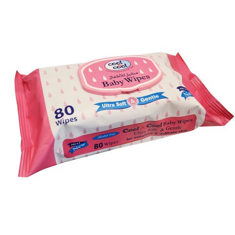 Cool & Cool Ultra Soft & Gentle Baby Wipes 80 Pieces