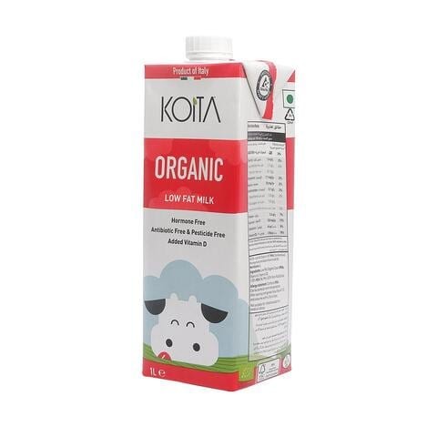 Quetta Low Fat Organic Cow Milk With Vitamin A & D3 1 Liter