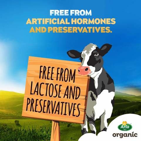 Arla Lactose Free Organic Milk 1 Liter