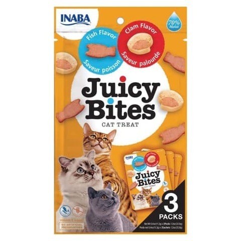 INABA Juicy Bites Fish & Clam Flavor 33,9g ​​/3