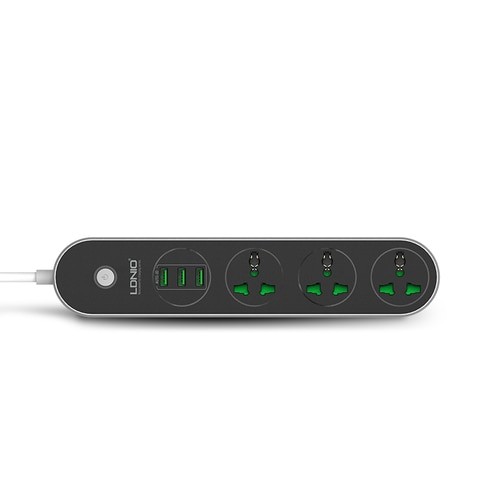 Ldnio SC3301 Fast Charging Power Strip with 3 Ports and 3 USB Ports