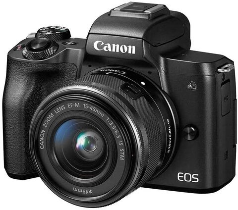 Canon EOS M50 24.1 MP Mirrorless Camera with EF-M 15-45mm IS STM Lens