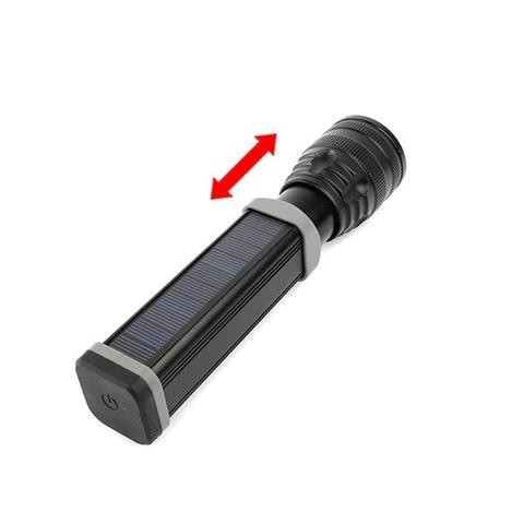 Dragon Mall Multifunctional Solar Powered USB Flashlight - Water Resistant