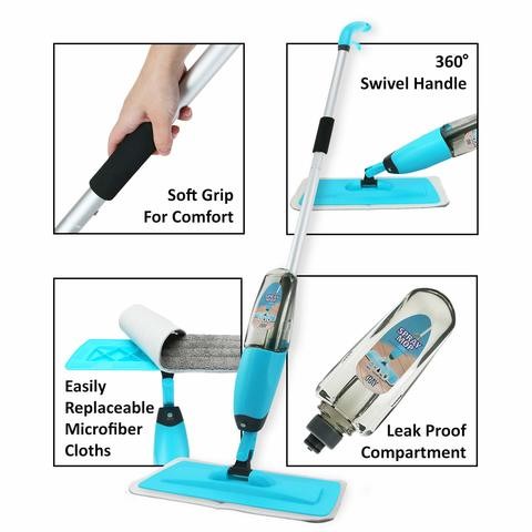 Blue spray mop