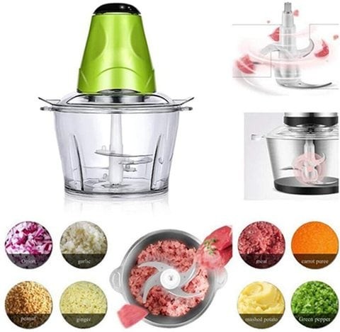 Electric food chopper meat grinder with free glass bowl for vegetables, fruits and nuts