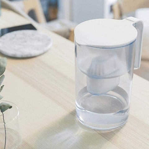 Xiaomi Mi Mijia Drinking Water / Disinfection Filter Kettle Jug with High Performance Activated Carbon and Ion Exchange Resin - 3 Liters (2 Filtered / 1 Not Filtered) - Plastic - White