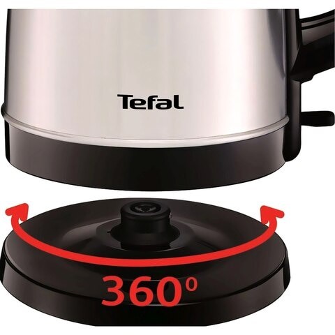 Tefal Stainless Steel Kettle, 1.7 Liter, 2400 Watt, KI150D27