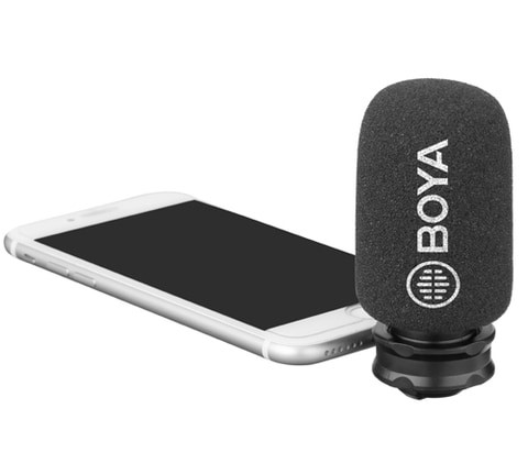 Boya Digital Stereo Microphone MFi Certified Great Sound For iOS Devices Recording iPhone iPad Touch - BY-DM200<br />