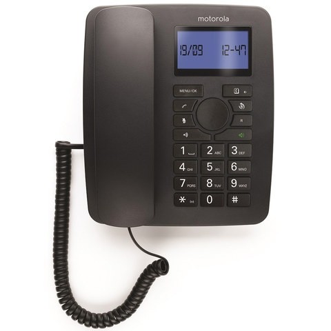 Motorola C4201 Corded Telephone with Cordless Handset Black