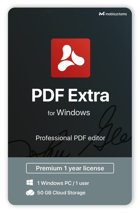 PDF Extra - Professional PDF Editor - Edit, Protect, Annotate, Fill and Sign PDFs - 1 PC/ 1 User / 1year Subscription