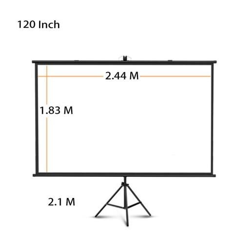 CRONY 120 Inches Tripod Projector Screen with Stand, Portable Foldable Projection Movie Screen Fabric