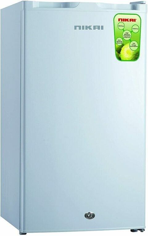 Nikai Single Door Refrigerator - Silver, One Year Warranty - NRF125Ss