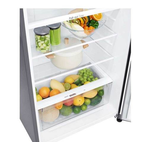 LG Refrigerator, 393 Liters, Top Loading, Dark Graphite Silver - GN-B492SQCL