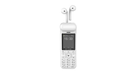 S-Mobile W18 Bluetooth mobile phone, 3D stereo touch control, sweat proof, no flash, OneStep paired dual SIM card (White)